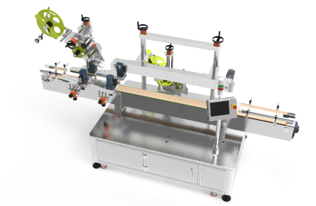 瓶子平面雙側面不干膠貼標機