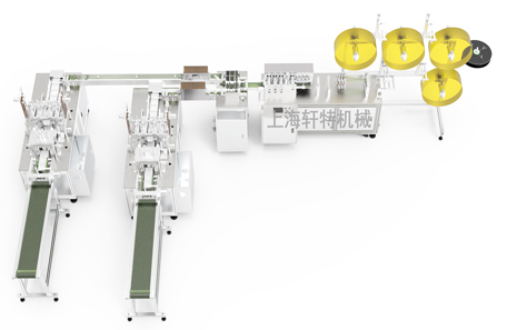 全自動一拖二平面口罩機